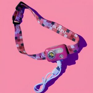 BLITZU Adjustable, Durable, Rechargeable Flashlight, Pink, Battery Powered